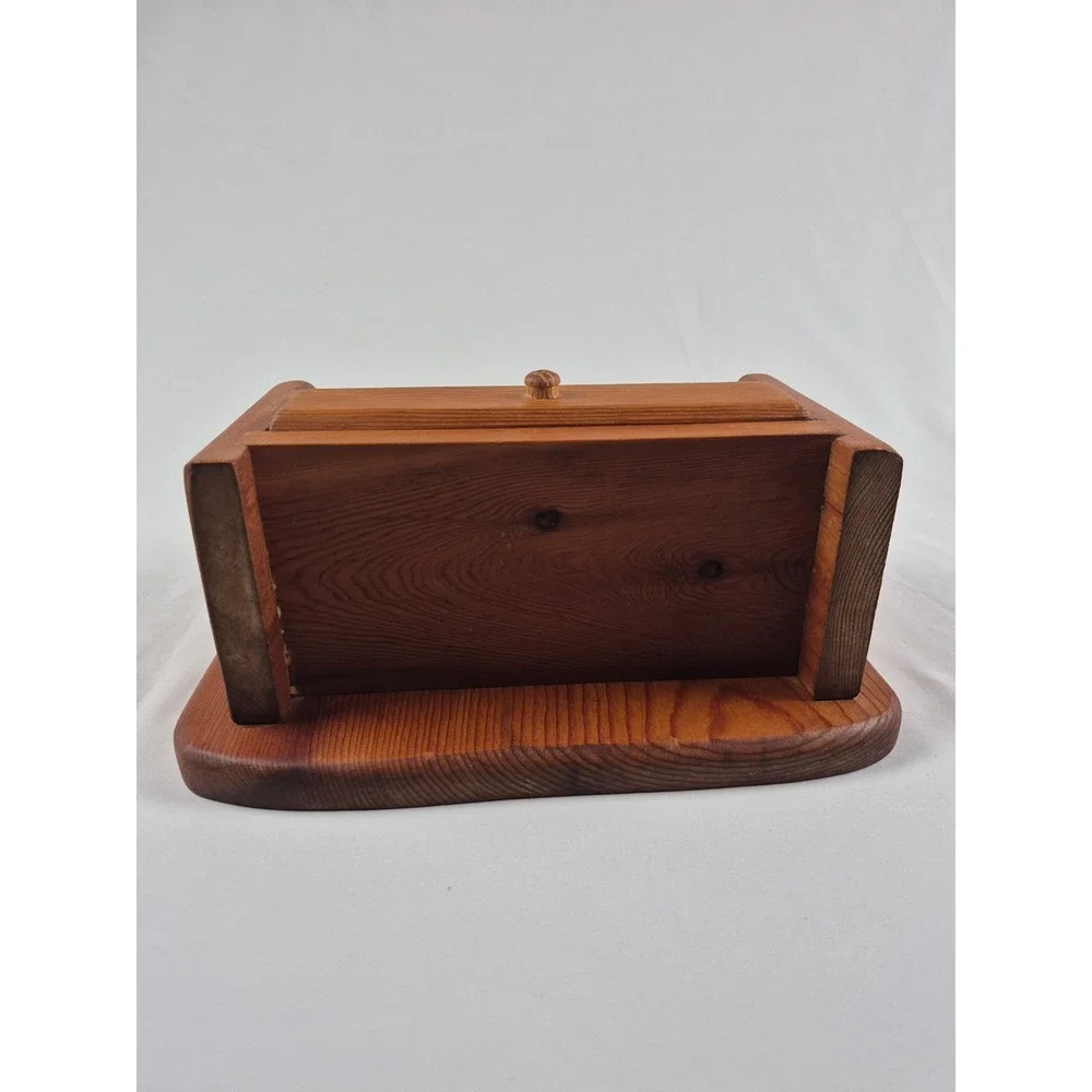 Vintage 1987 Wood Wall Vanity Mirror Shelf Drawer Primitive Country Handmade